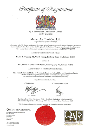 ISO 9001:2008 Certified Pneumatic Tool and Machine Tool Manufacturer
